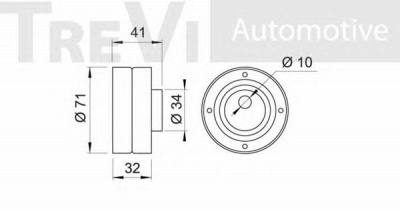 TREVI AUTOMOTIVE td1101 -  Натяжной ролик, ремень ГРМ